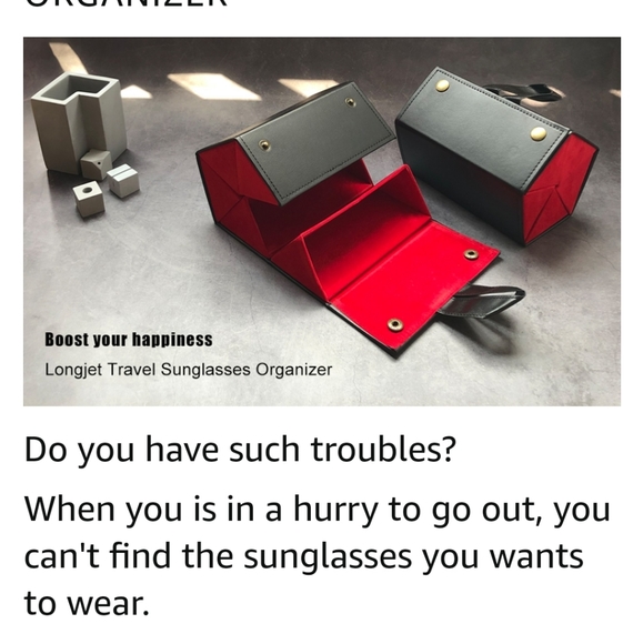 Travel Safe Sunglasses organizer 5 compartments. - Picture 9 of 16